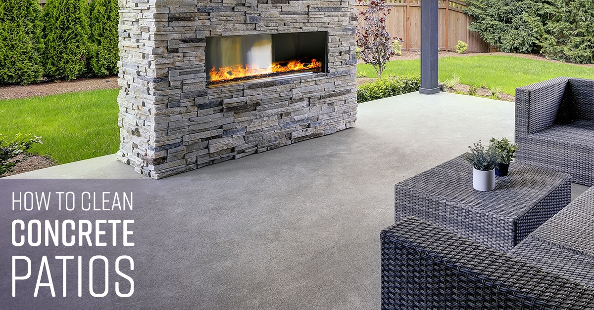 How To Clean A Concrete Patio Simple, How Do You Clean A Concrete Patio Without Pressure Washer