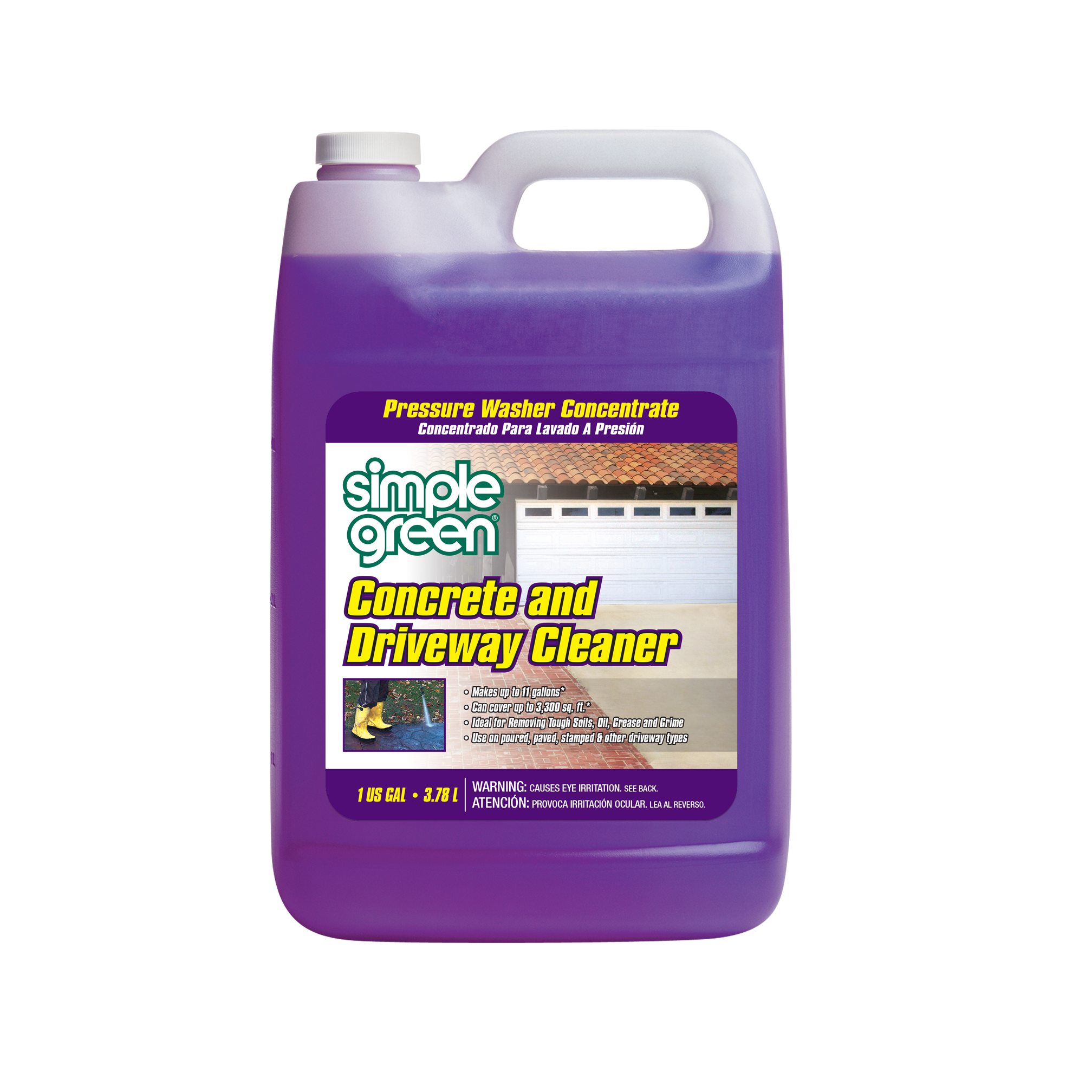 Don't use simply green or 30 second outdoor cleaner for a driveway